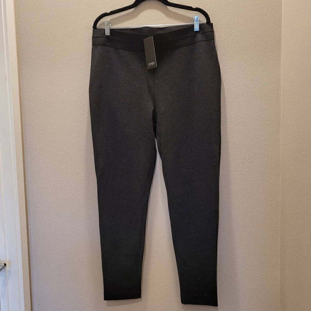 NWT - Jones New York Gray Elastic Waist Knit Pants Size XL
